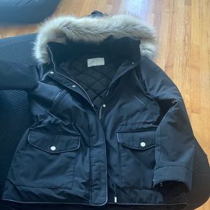 Women’s Zara parka with faux fur hood